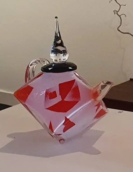Rolf Sinnemark - teapot, glass, graal technique