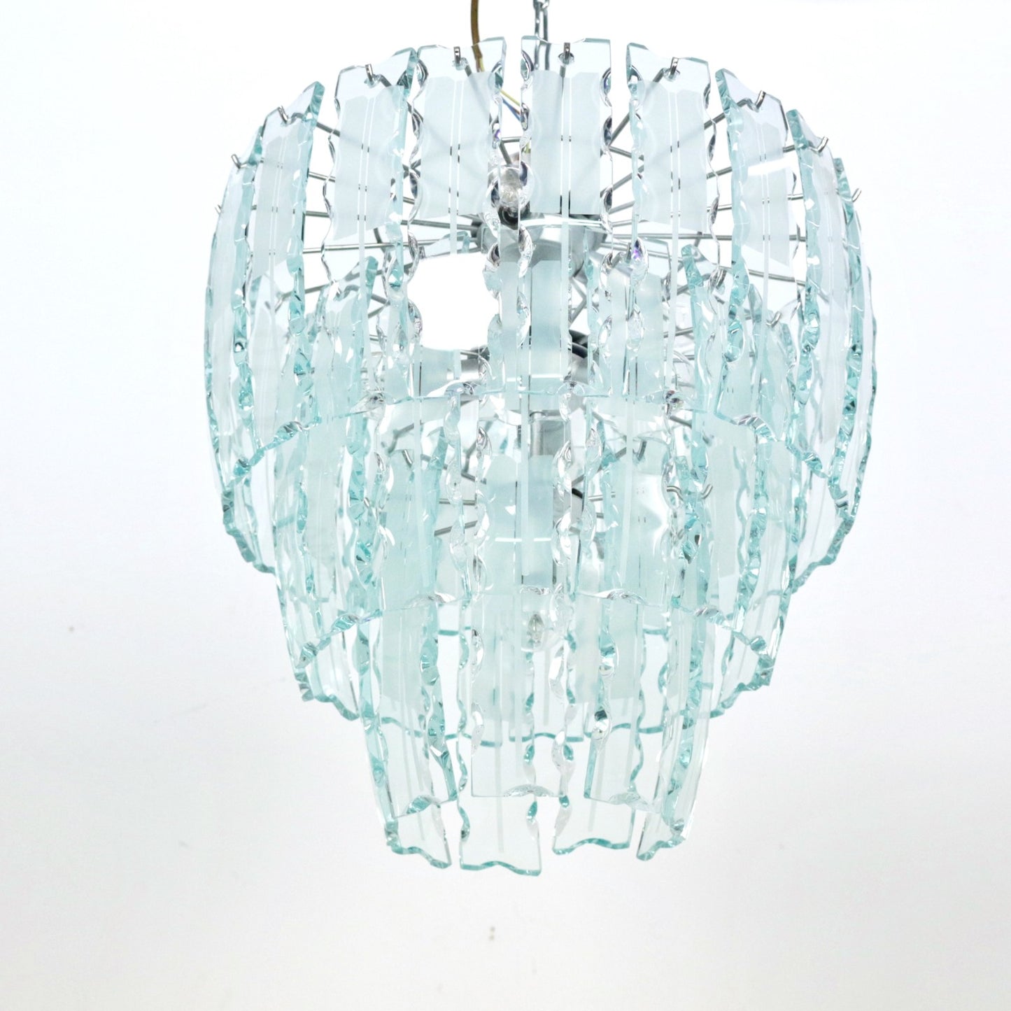Italian glass chandelier 1960´s, Zero Quattro