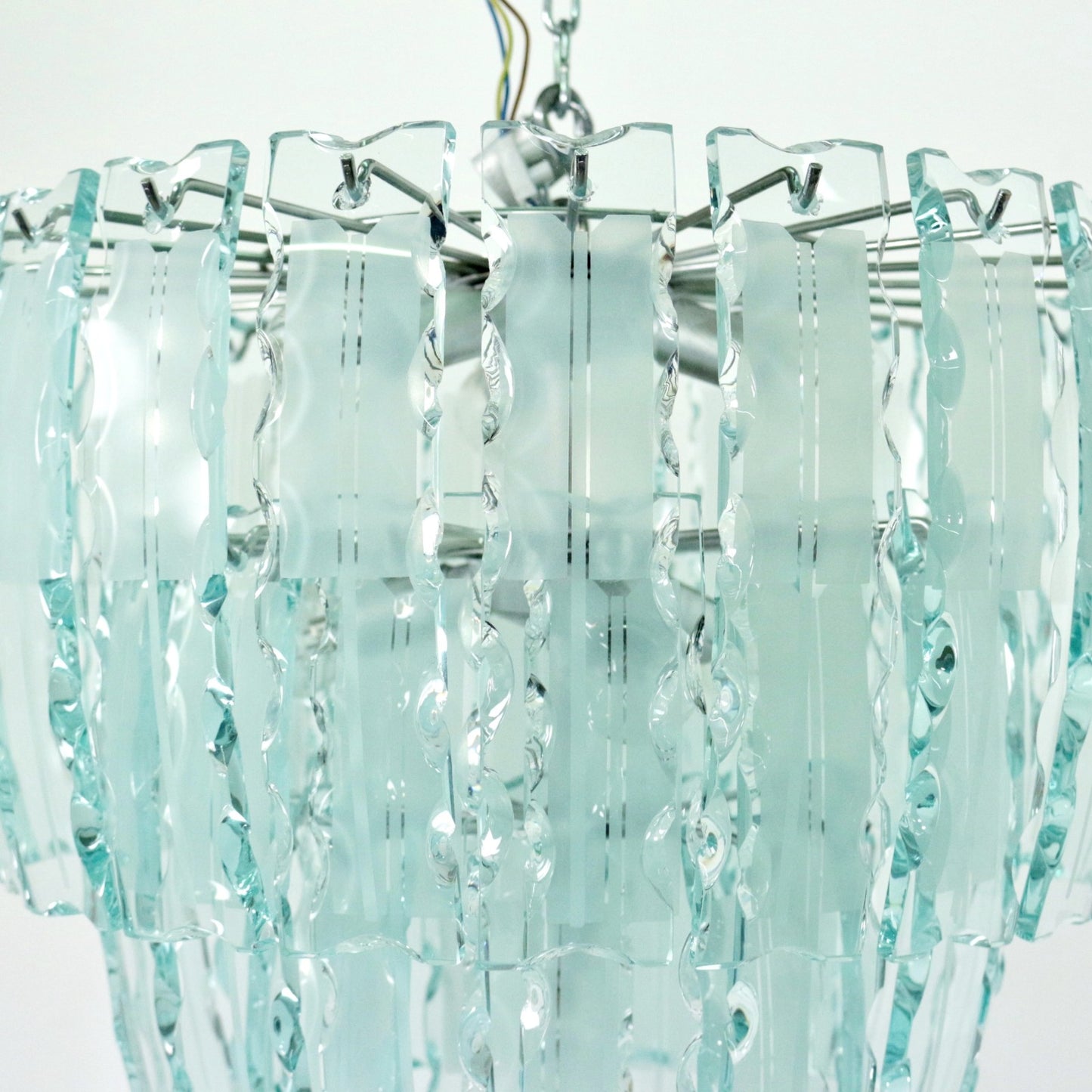 Italian glass chandelier 1960´s, Zero Quattro