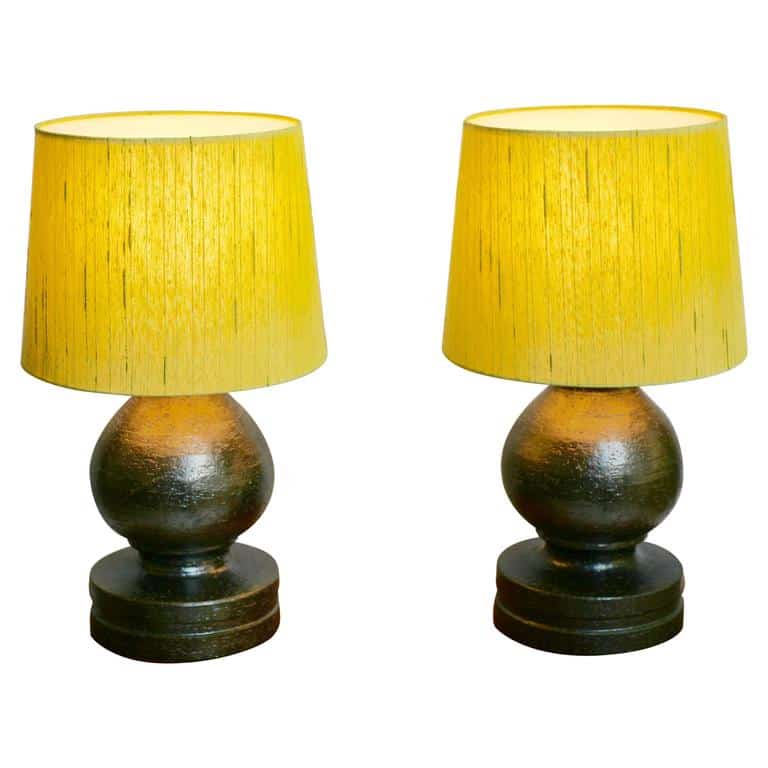 Aldo Londi - Pair of Bitossi table lamps for Luxus, Sweden
