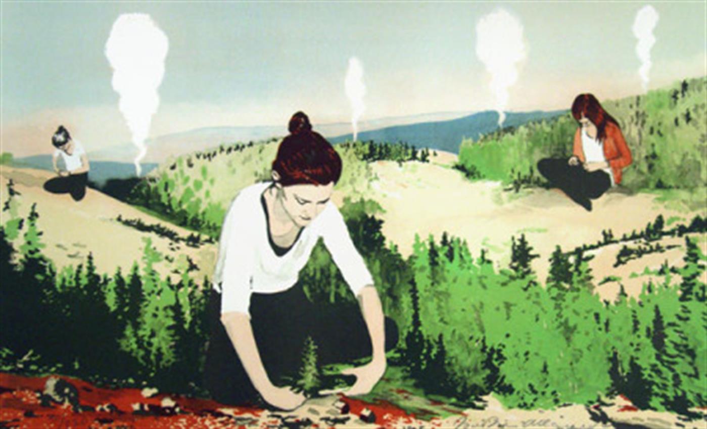 Joakim Allgulander - Explorers, colour lithograph
